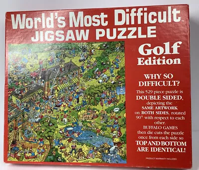 Worlds Most Difficult Jigsaw  Puzzle Golf.Double Sided! 500 Pcs Complete • $9.95