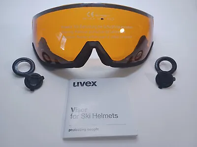Uvex Hlmt 400 Visor ESS Lgl / Ltm Orange Replacement Ski Helmet Visor S2 • $88.88