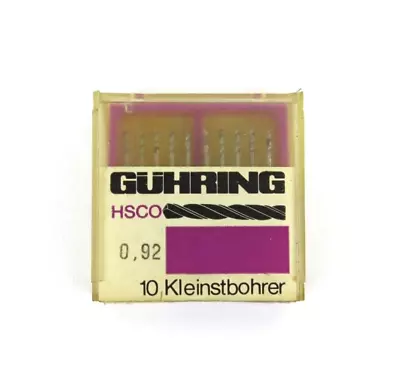 Guhring Inc #92 1.5MM 301 Series Micro Precision Drill Bit Box Of 10 Bits • $17.99