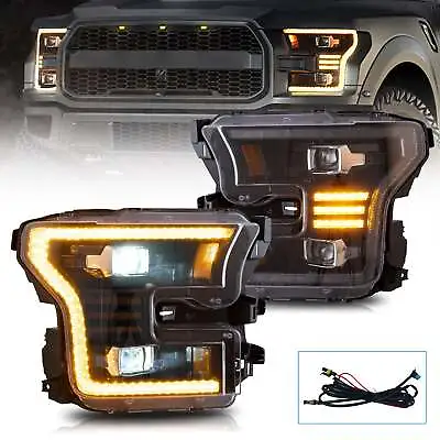 VLAND FULL LED Projector Headlights /W Sequential Turn For FORD F150 2015-2017 • $559.99