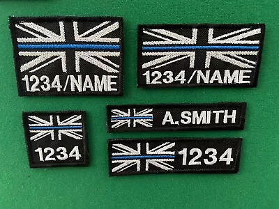 Custom Police ID Tags Personalised Unit Number Morale Patch Hook Backing UK MADE • £4.39