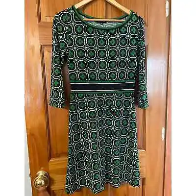 Max Edition Green Print Sheath Dress Size M • $18