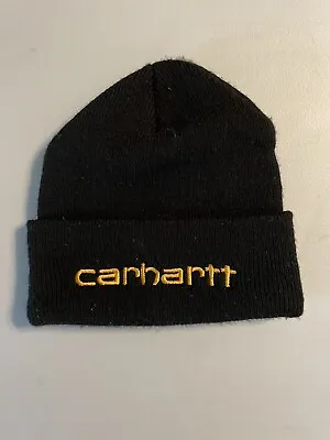 Carhartt 3M Thinsulate Embroidered Logo Knit Cuffed Beanie Black • $14