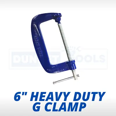 Heavy Duty G Clamp 6  Cast Iron Woodworking Metalworking Clamping Tools 150mm • £8.79