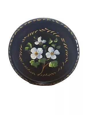 Vintage Hand Painted Floral Metal Tray Nashco Products New York • $15