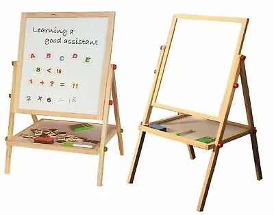 £21.99 • Buy Childrens Black Board & Magnetic White Board Double Sided Wooden Easel (100cm) R