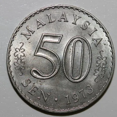 Malaysia 50 Sen 1973 UNC (JF/R405) • $6.42