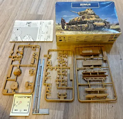 Vintage 1/72 Scale Heller Model Kit WWII French Somua Heavy Tank New Old Stock • $22