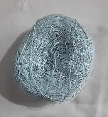 103g Cake Very Soft Pale Blue Laceweight Wool  New • £8