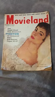 Movieland Magazine November 1955 Elizabeth Taylor Cover • $5.29