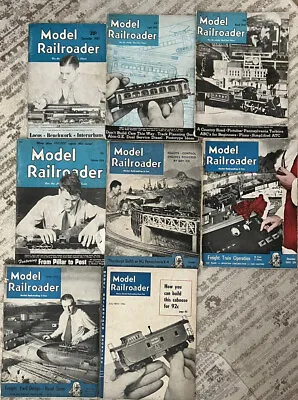 Model Railroader Magazine (LOT Of 8 Various) 1947 1948 1949 1950 & 1953 • $20