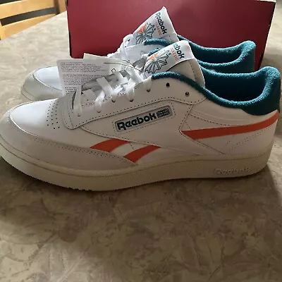 Reebok Club C Revenge Miami Dolphins Men’s Size 9.5 Athletic Sneaker Shoe • $60