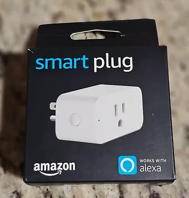 Amazon Smart Plug NEW IN BOX 3 Prong Single Pocket Wi-fi Plug Indoor Use ALEXA • $15.95