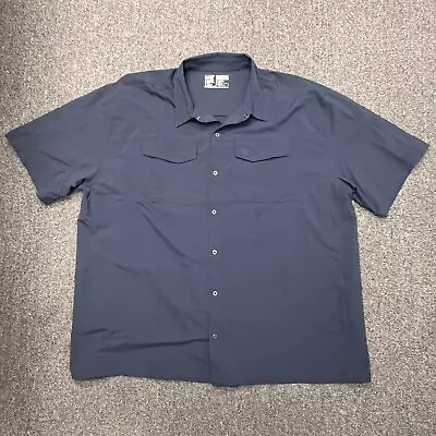 5.11 Tactical Men's Size XXL Blue Button Front Short Sleeve Two Pocket Shirt • $12.74