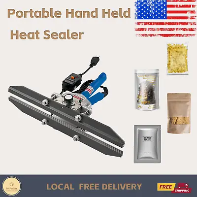 Portable Hand Held Heat Sealer Crimp Heat Sealer For Mylar Cellophane Alluminum • $159