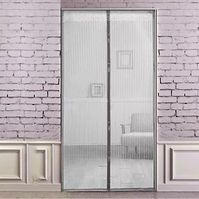 £5.35 • Buy Black Magic Curtain Door Mesh Magnetic Fastening Mosquito Fly Bug Insect Net Uk