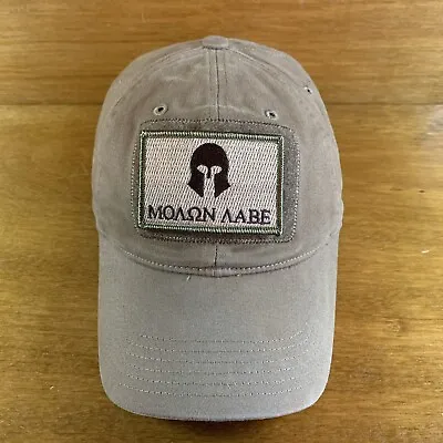 Condor Molon Labe One Size Khaki Hat Cap Removeable Patches Military Patriot H21 • $18.77