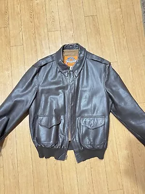 Cooper Type A-2 44L USAF Flight Leather Jacket Brown.  Great Jacket Great Price! • $80