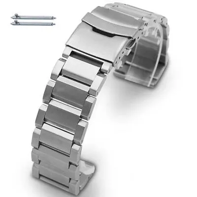 Stainless Steel Metal Bracelet Replacement Watch Band Strap Double Locking Clasp • $17.95