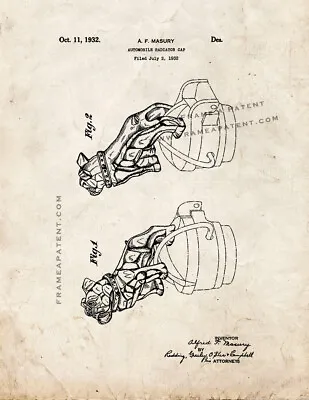 Mack Truck Radiator Cap Patent Print Old Look • $11.46