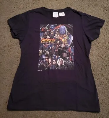 Marvel Avengers: Infinity War Women's Black Cotton T-Shirt Size M - New + Tags • £17.10