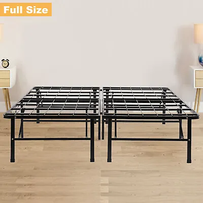 Full Size Bed Frame Foldable Noise-Free Mattress Foundation Metal Platform Slat  • $76.79