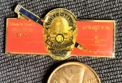 Los Angeles 1984 Olympics LAPD Forgery Division Detective Pin By HAL MFG • $8.99
