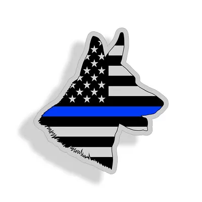 German Shepard Sticker Police K9 Dog Cup American Flag Car Window Bumper Decal • $2.95