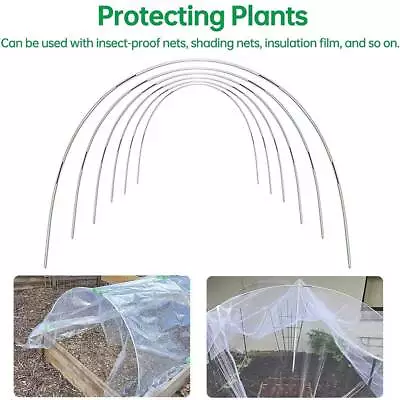 Greenhouse Hoops Plant Grow Tunnel Garden Support Frame&Plant Protective Net UK • £12.57