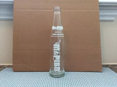 Vintage 1972 Mr Pibb Glass Bottle Clear 10 Fl Oz Ounces One Owner • $3