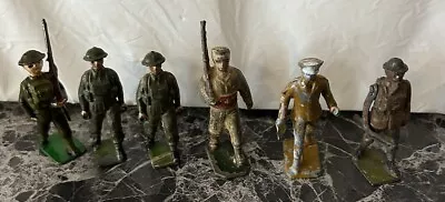 6 VINTAGE TOY LEAD SOLDIERS ASSORTED ARMIES EIRE In Good Condition  • $40