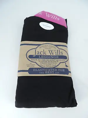Jack Wills Redbrook Logo Waistband Leggings Black UK 8 RRP £24.50 LN131 FF 17 • £19.99