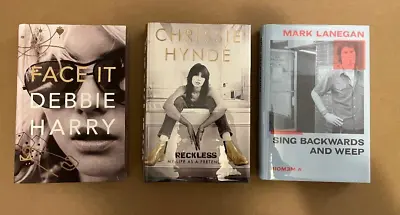 Debbie Harry Chrissie Hynde Mark Lanegan Hardcover Memoir Set Blondie Pretenders • $60