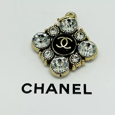 CHANEL Vintage Necklace Charm Parts Stone X Gold 19mm With Engraving • $43.99