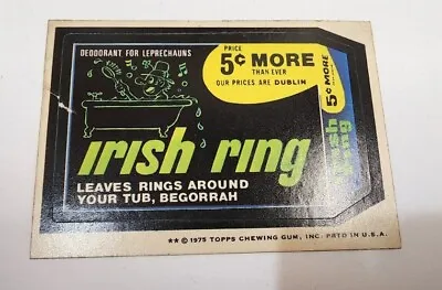 1975 Topps Wacky Packages Series 14 White Back Irish Ring  • $5.99