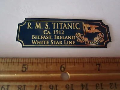 RMS Titanic Ship Brass Display Plaque Minicraft Revell Academy 1/350 1/700 1/200 • $9.95