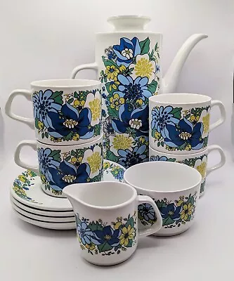Vintage J G Meakin Coffee Set Spring Morning Pot Cups Saucers Jug Bowl Floral  • £99.99
