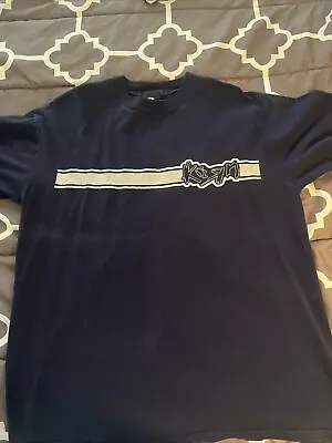 $45 • Buy Korn Life Is Peachy  Vintage Stripe Shirt Navy 1996 Giant