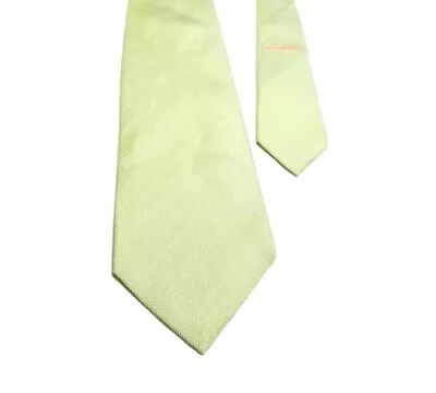 BVLGARI 7-fold Solid Lint Green Linen & Silk Made In Italy Neck Tie Krawatte • $79