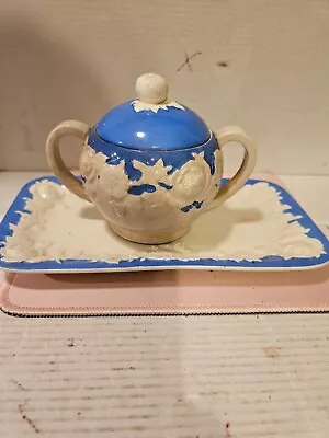 Morlyama Mori-machi Porcelain Sugar Bowl&tray No Creamer 1926-1929 Estate Find • $39.99