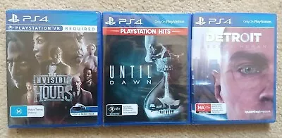 New The Invisible Hours & Until Dawn & Detroit Become Human PS4 Games • $100