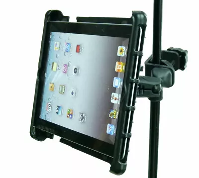 BuyBits Music / Microphone Stand Tablet Clamp Mount Holder For IPad 1 2 3 4 • £42.99