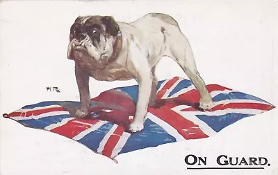 Old Postcard Ww1 Military Artist Humour Dog Bulldog Union Jack Patriotic Pr 278 • £3.99