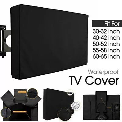 $22.99 • Buy 30-65 Inch Dustproof Waterproof TV Cover Outdoor Patio Flat Television Protector