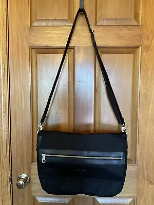 Mulberry England Nylon Canvas And Leather Black Tote Laptop Shoulder Bag As Is • $180
