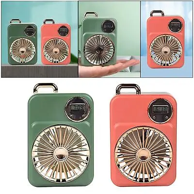 $12.38 • Buy Small USB Table Desk Personal Fan With Clock,Portable Design, Quiet Operation,