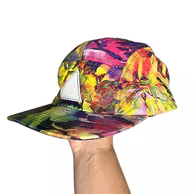 Official Colorful Abstract 5 Panel Hat Skater Cap Official Crown Of Laurel • $12.71