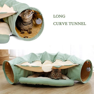 $39.99 • Buy PAWZ Road Pet Cat Tunnel Tube Toys With Soft Cushion Cats Rabbits Activity Toys