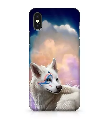 $19.11 • Buy Fluffy Snow White Heavenly Wolf Animal Orange Purple Misty Sky Phone Case Cover