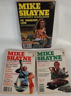 Vintage Mystery Magazines - Mike Shayne Lot 3 1979 Halliday Paperbacks • $25